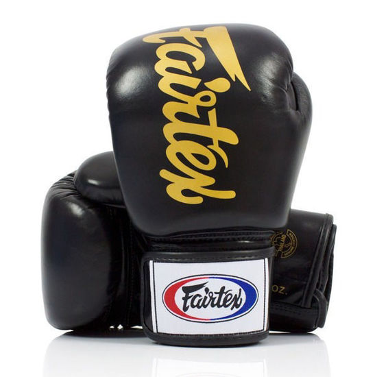 Тайский бокс перчатки Fairtex универсальные на липучке черный