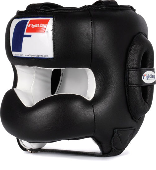Изображение Шлем боксерский тренировочный FIGHTING SPORT с защитным бампером черный один размер