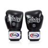 Тайский бокс перчатки Fairtex тренировочные на липучке черный