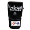 Тайский бокс перчатки Fairtex снарядные с закрытым пальцем на липучке черный