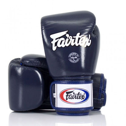 Тайский бокс перчатки Fairtex тренировочные на липучке синий