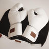 Кожаные боксерские перчатки «Старая школа для души» индивидуальный дизайн, белые